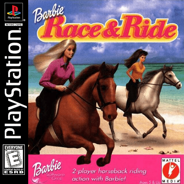Barbie Race & Ride box art for Playstation